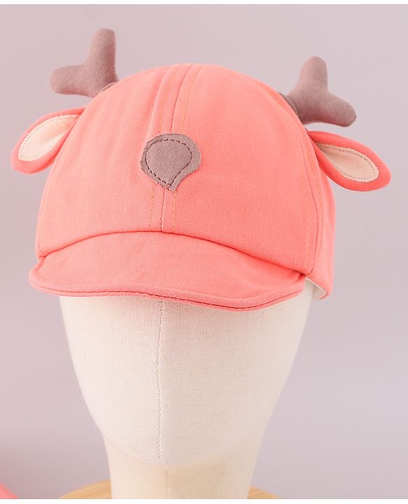 Babyhug Cotton Free Size Cap Orange - Cap Circumference 46 cm