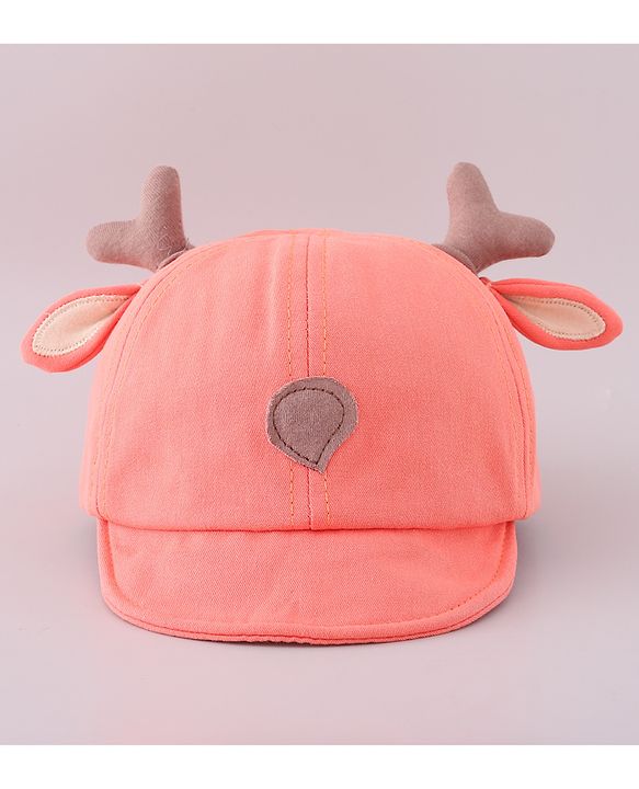 Babyhug Cotton Free Size Cap Orange - Cap Circumference 46 cm
