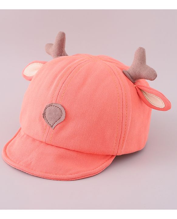 Babyhug Cotton Free Size Cap Orange - Cap Circumference 46 cm