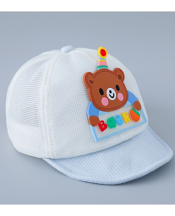 Babyhug Baseball Cap Bear Design Blue - Diameter 16.5 cm