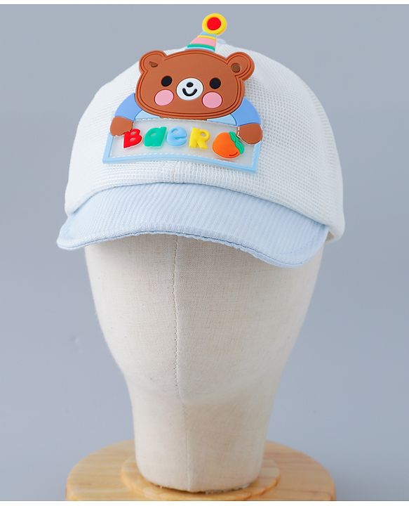 Babyhug Baseball Cap Bear Design Blue - Diameter 16.5 cm