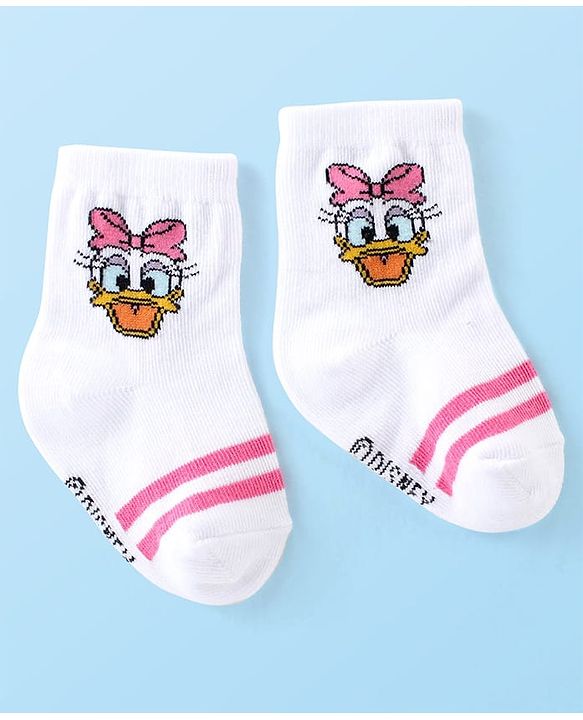 Cute Walk by Babyhug Antibacterial Ankle Length Socks Minnie Mouse Design Pack of 3- Multicolour