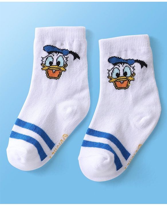 Cute Walk Disney By Babyhug Anti Bacterial Ankle Length Socks Mickey Mouse Design Pack Of 3 - Multicolour
