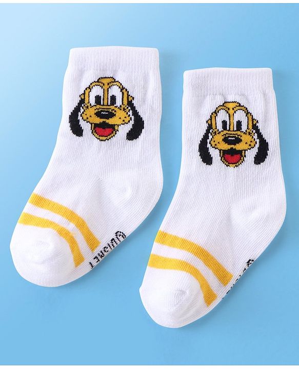 Cute Walk Disney By Babyhug Anti Bacterial Ankle Length Socks Mickey Mouse Design Pack Of 3 - Multicolour