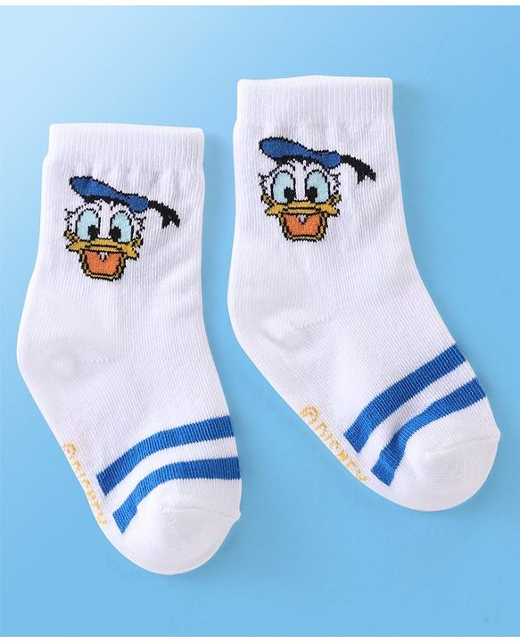 Cute Walk Disney By Babyhug Anti Bacterial Ankle Length Socks Mickey Mouse Design Pack Of 3 - Multicolour