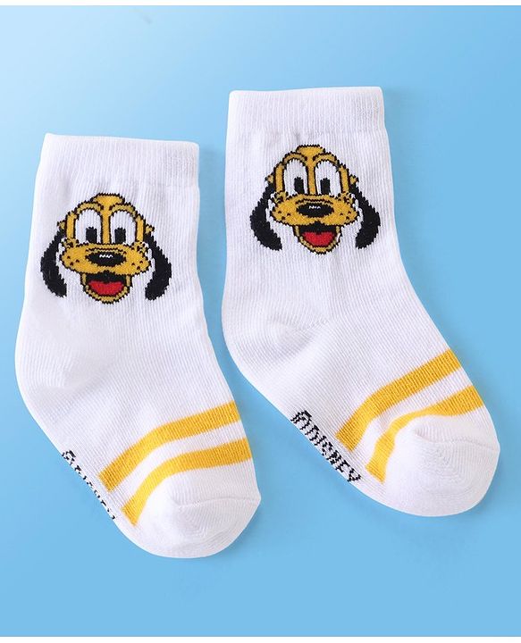 Cute Walk Disney By Babyhug Anti Bacterial Ankle Length Socks Mickey Mouse Design Pack Of 3 - Multicolour