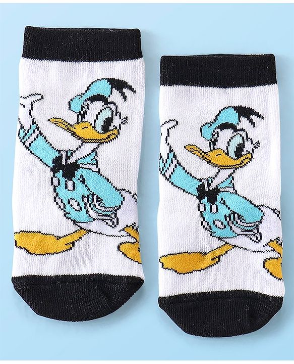 Cute Walk Disney By Babyhug Anti Bacterial Ankle Length Socks Mickey Mouse & Friends Design Pack Of 3 - Multicolour