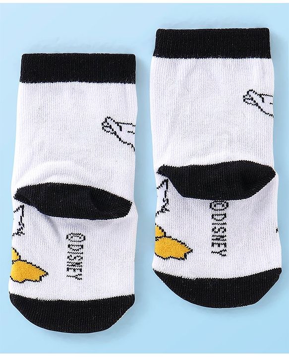 Cute Walk Disney By Babyhug Anti Bacterial Ankle Length Socks Mickey Mouse & Friends Design Pack Of 3 - Multicolour