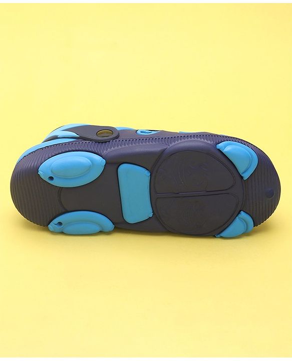 Pine Kids Clogs with Back Strap Closure & UFO Applique- Sky Blue &  Blue