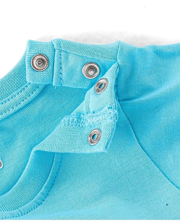 Babyhug Cotton Single Jersey Knit Full Sleeves Night Suit Bear Print - Blue