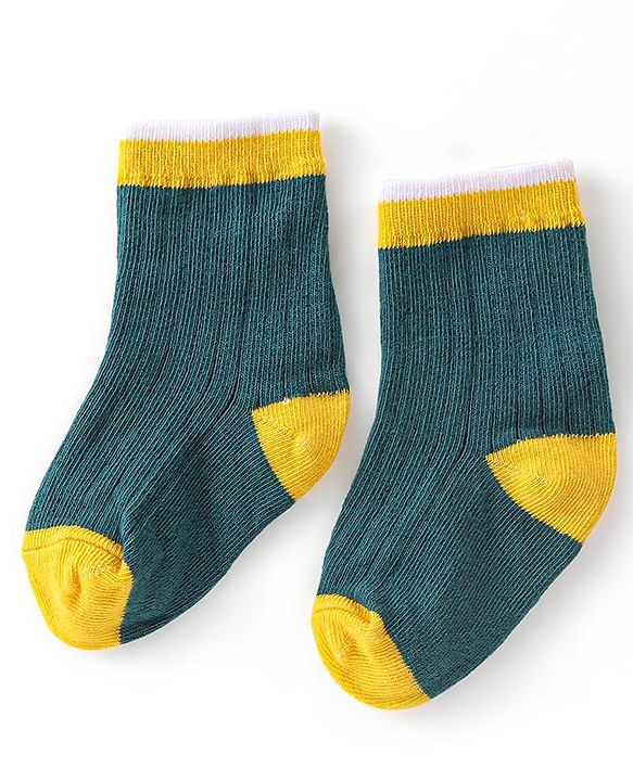 Cute Walk by Babyhug Anti-Bacterial Ankle Length Solid Colour Socks Pack of 3 - Multicolour