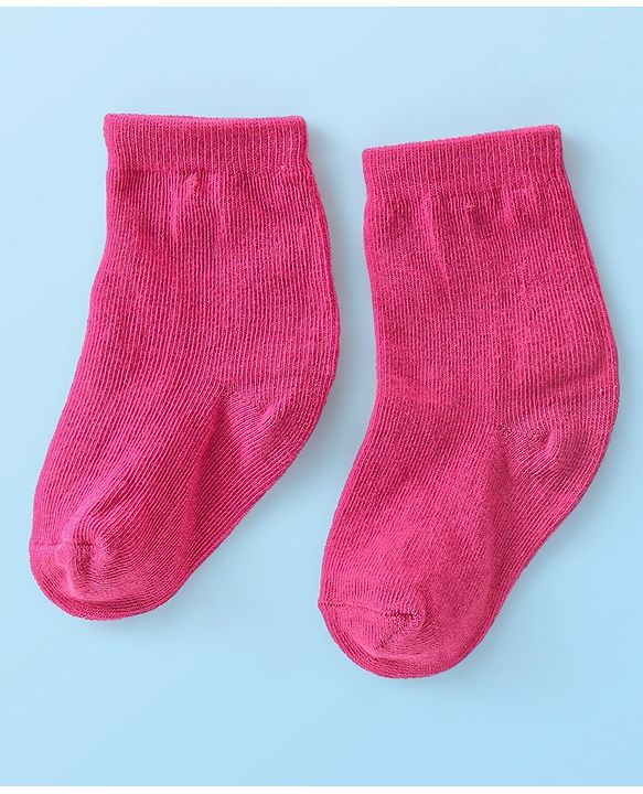 Cute Walk by Babyhug Anti-Bacterial Ankle Length Solid Socks Pack of 7 - Multicolour