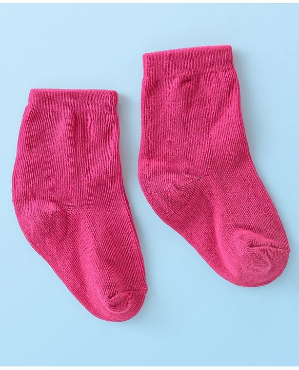 Cute Walk by Babyhug Anti-Bacterial Ankle Length Solid Socks Pack of 7 - Multicolour