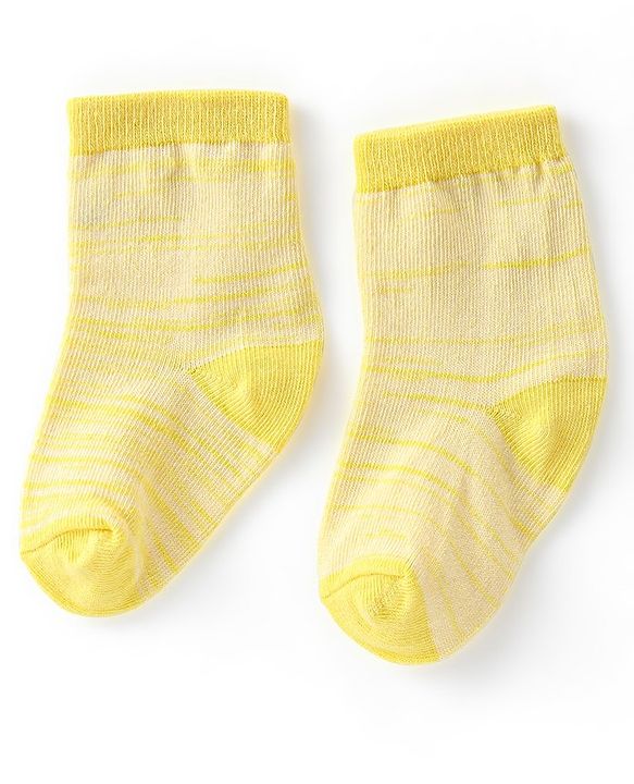 Cute Walk by Babyhug Anti-Bacterial Ankle Length Lines Designed Socks Pack of 3 - Multicolour