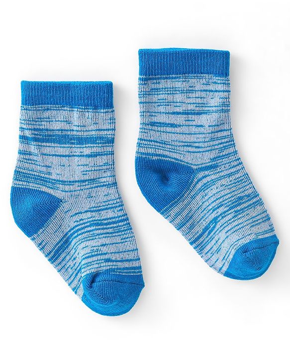 Cute Walk by Babyhug Anti-Bacterial Ankle Length Lines Designed Socks Pack of 3 - Multicolour