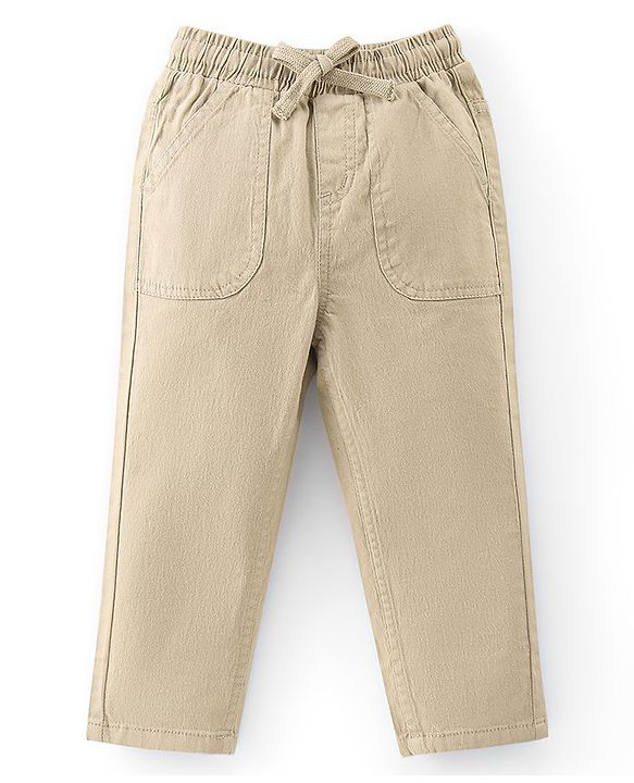 Babyhug Cotton Woven Full Shirt & Trouser Set Dino Printed - Blue & Beige