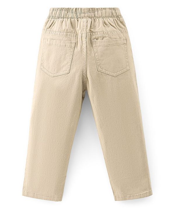 Babyhug Cotton Woven Full Shirt & Trouser Set Dino Printed - Blue & Beige