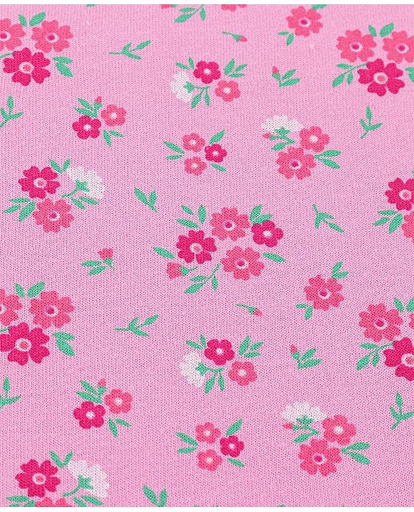 Babyhug Terry Knit Hooded Bath Towel Floral Print L 72 x B 72 cm - Pink