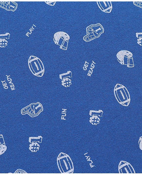 Babyhug Terry Knit Hooded Bath Towel Helmet Print L 72 x B 72 cm - Blue