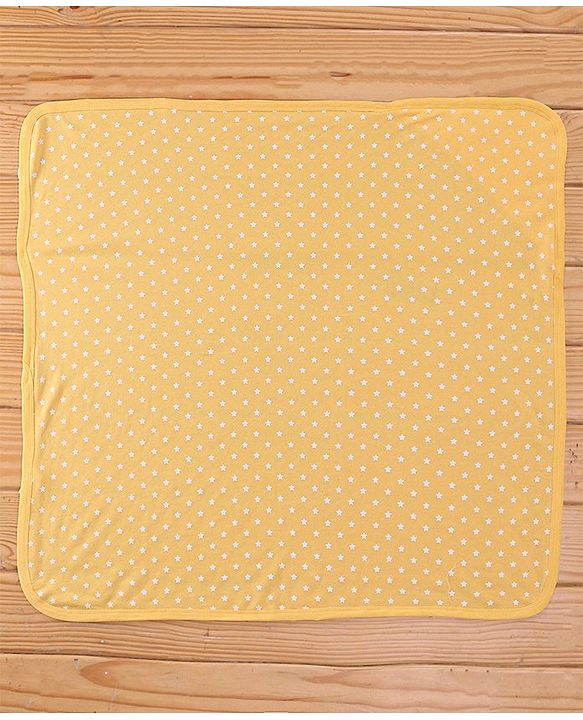 Babyhug Terry Knit Hooded Bath Towel Star Print L 72 x B 72 cm - Orange