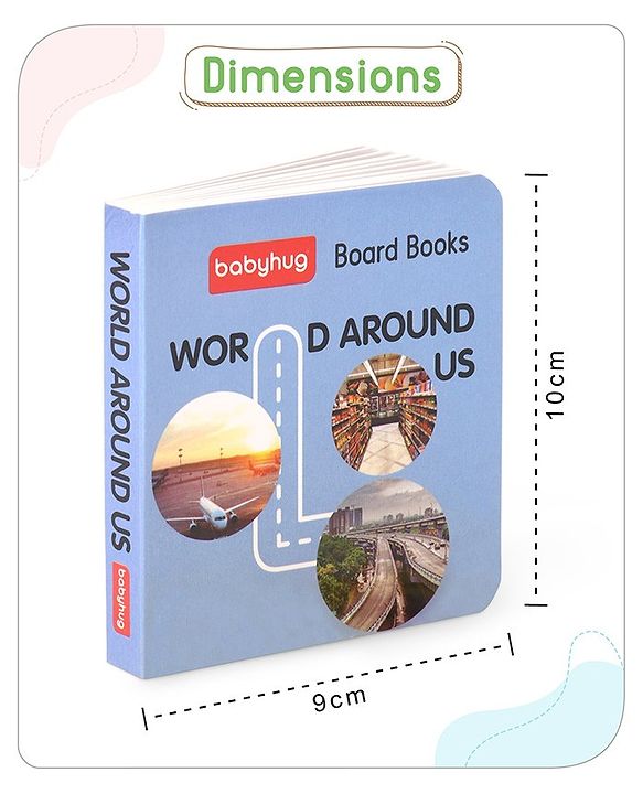 Babyhug Baby Board Books- Set of 15| Basic Concepts|Early Learning Pocket-Sized Pre-School bookPremium Quality & Handy book with 11 pages|Ideal for Gifting