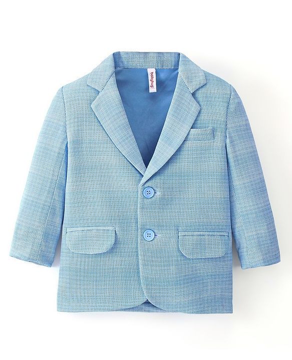 Babyhug Full Sleeves Party Wear Blazer  - Blue