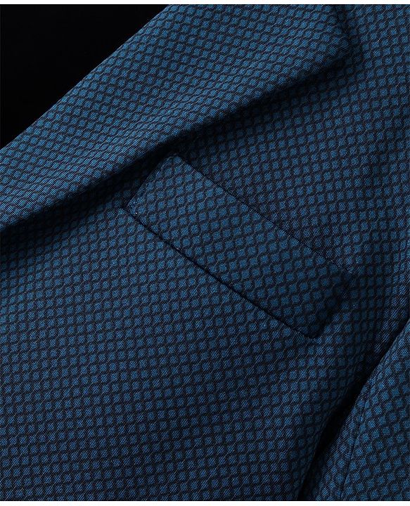 Babyhug Full Sleeves Party Wear Blazer - Dark Blue