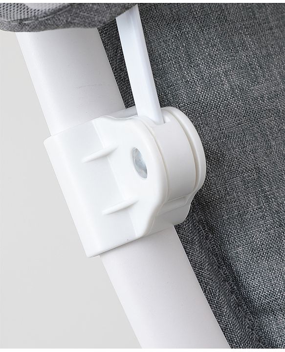 Babyhug Electric Rocker with Mosquito Net Baby Swing Cradle with Remote & 5 Modes of Speed Safety Belt  & Music- Grey