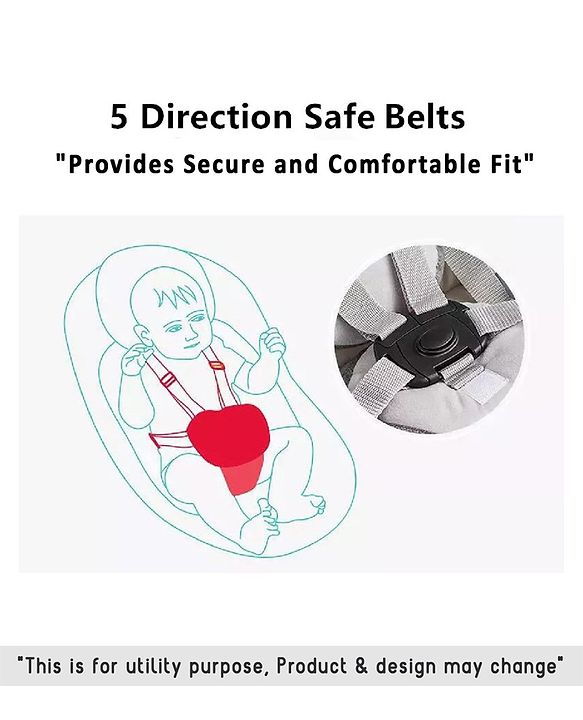 Babyhug Electric Rocker with Mosquito Net Baby Swing Cradle with Remote & 5 Modes of Speed Safety Belt  & Music- Grey