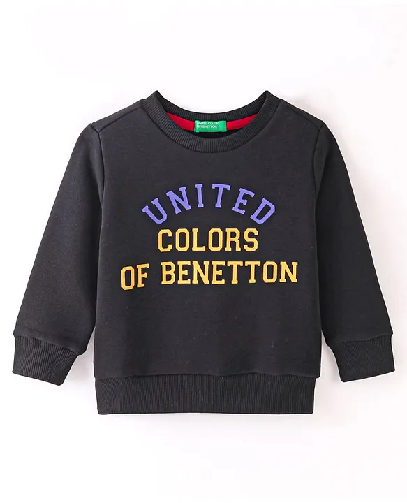 Buy UCB Full Sleeves Sweatshirt Text Print Black for Boys 7