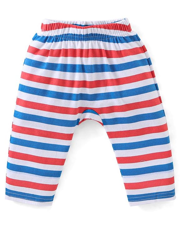 Babyhug Cotton Knit Diaper Pants Full Length Car Printed Pack of 3 - Multicolour