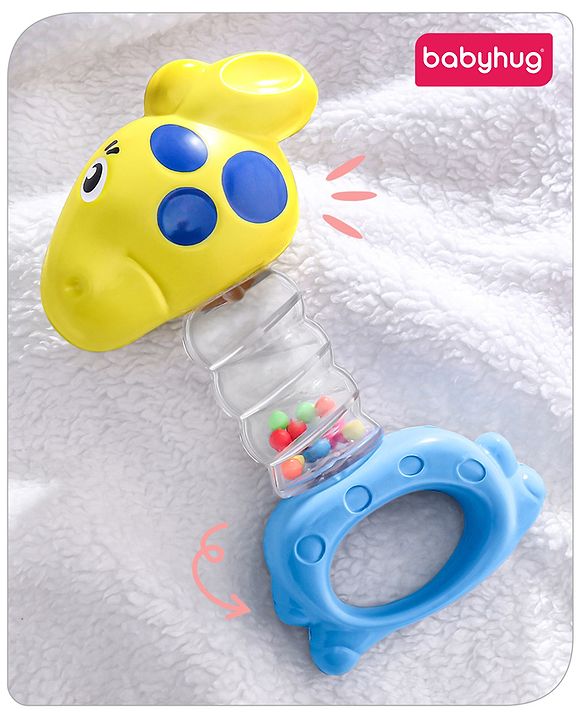 Babyhug Rattle with Beads (Color may vary)