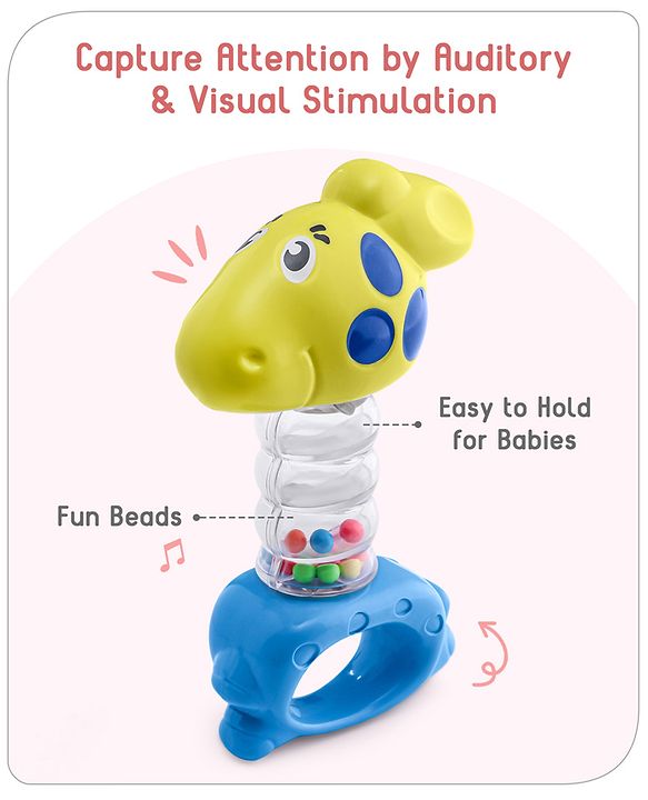Babyhug Rattle with Beads (Color may vary)