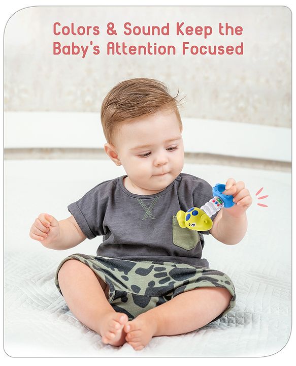 Babyhug Rattle with Beads (Color may vary)