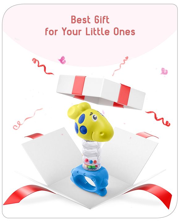 Babyhug Rattle with Beads (Color may vary)