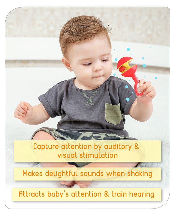 Babyhug Rattle with Ball - Red