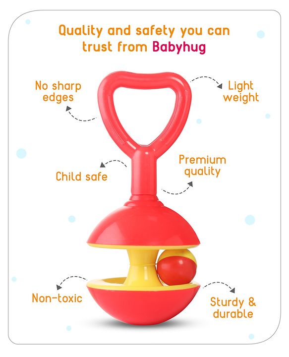 Babyhug Rattle with Ball - Red