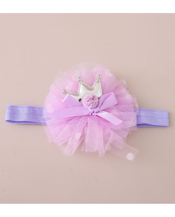 Babyhug Free Size Headbands Floral & Crown  Applique  Pack of 3- Multicolor