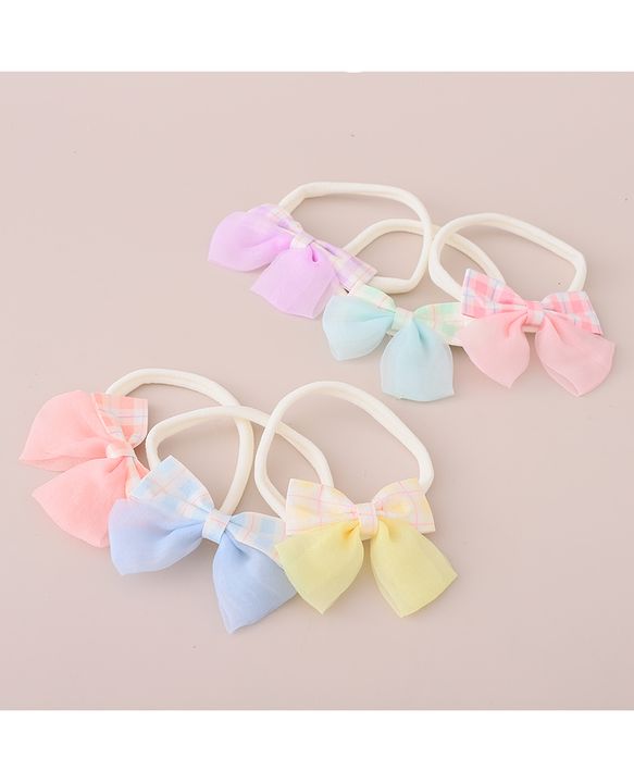 Babyhug Headbands with Bow Applique Free Size Pack of 6 - Multicolor