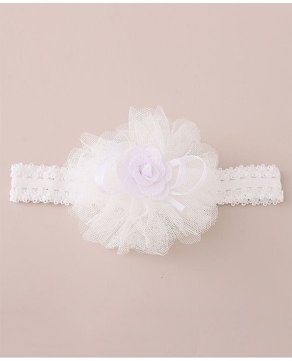 Babyhug Free Size Headbands With Bow & Floral Applique Pack of 3 - Multicolor
