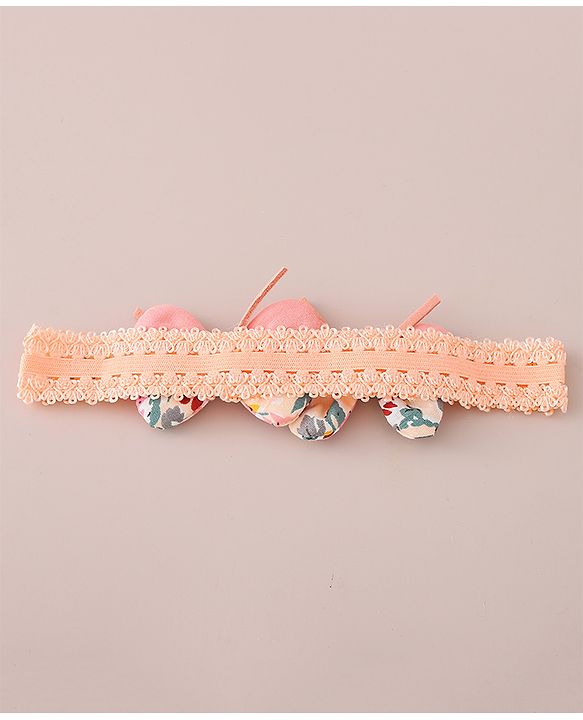 Babyhug Free Size Headbands With Bow & Floral Applique Pack of 3 - Multicolor