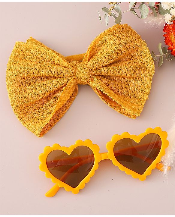 Babyhug Free Size Headband & Sunglasses - Light Orange