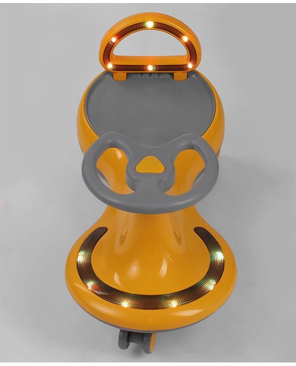 Babyhug Orbit Swing Car with Light & Music - Yellow