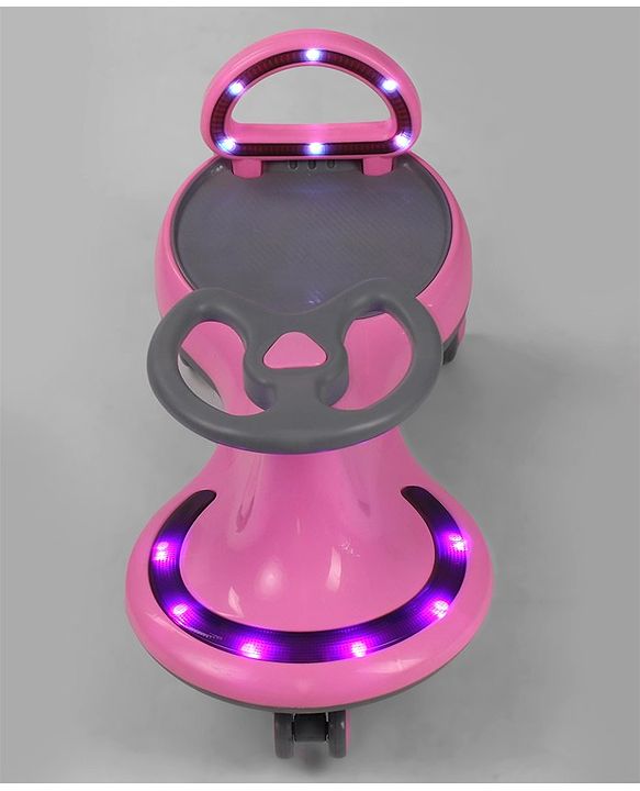 Babyhug Orbit Swing Car with Light & Music - Pink