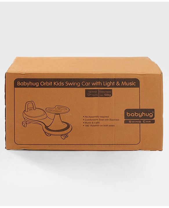 Babyhug Orbit Swing Car with Light & Music - Pink