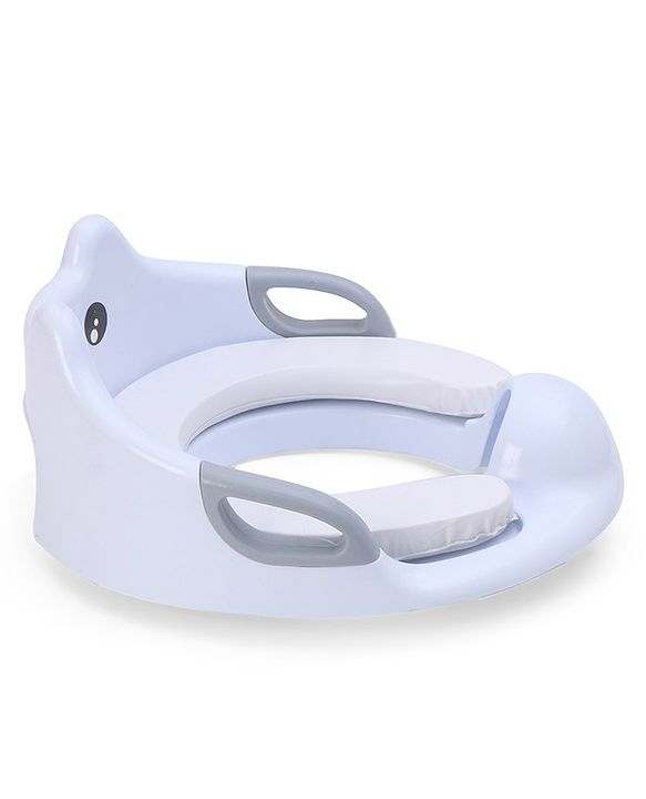 Babyhug Potty Seat With Handle & Backrest - White