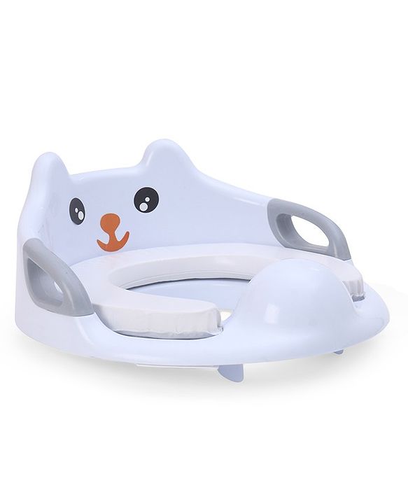 Babyhug Potty Seat With Handle & Backrest - White
