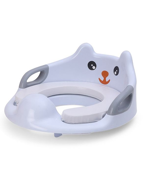 Babyhug Potty Seat With Handle & Backrest - White