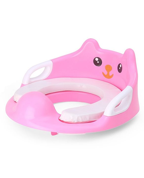 Babyhug Potty Seat With Handle & Backrest - White