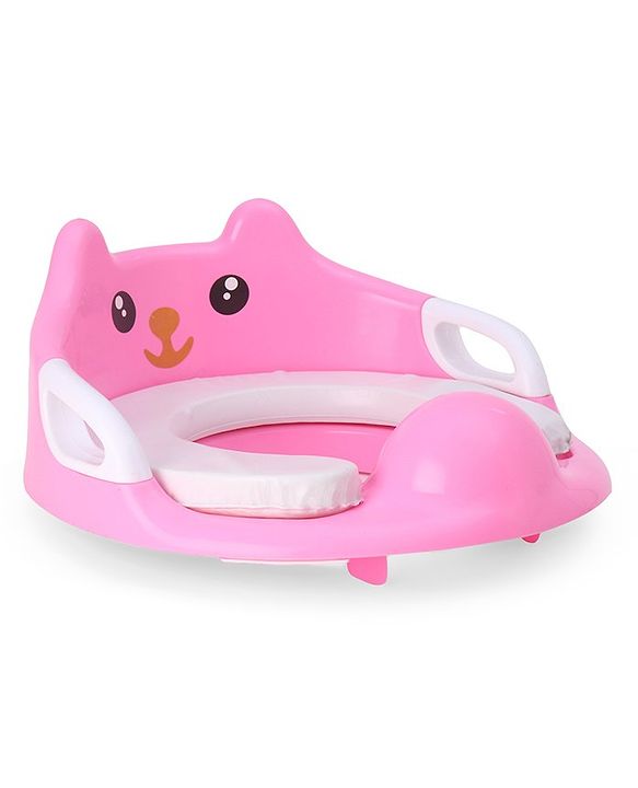Babyhug Potty Seat With Handle & Backrest - White